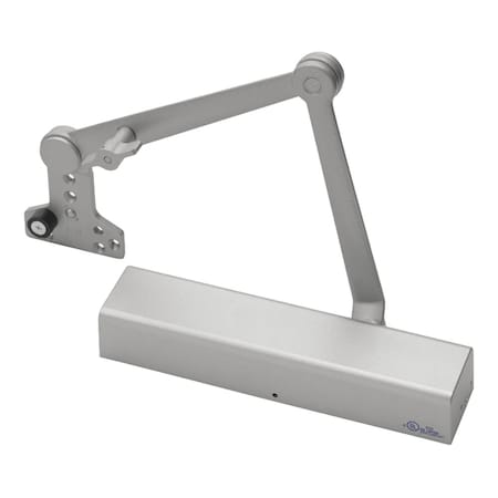 Norton Co Heavy Duty Hold Open Arm Door Closer, Adjustable Size 1-6, Aluminum Painted 210 HDH 689